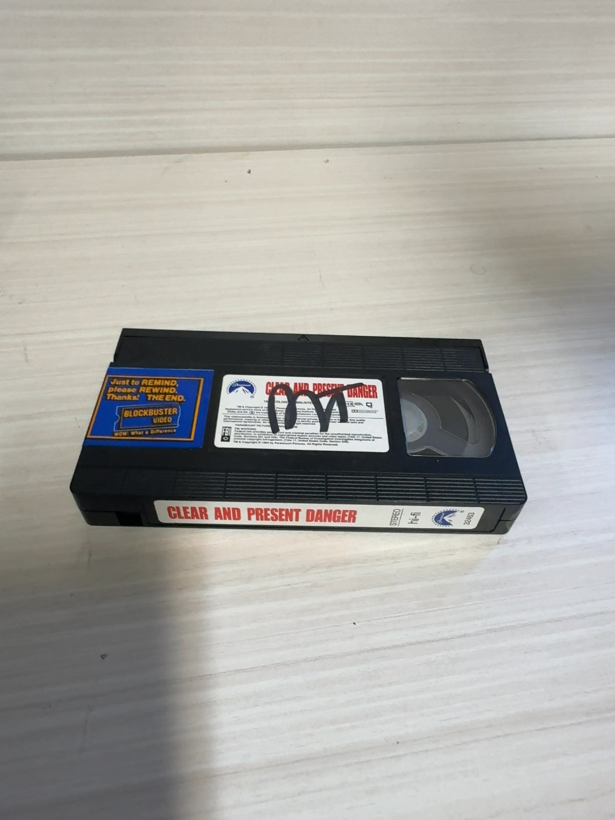 Clear and Present Danger (VHS, 1994) Harrison Ford Paramount Very Good