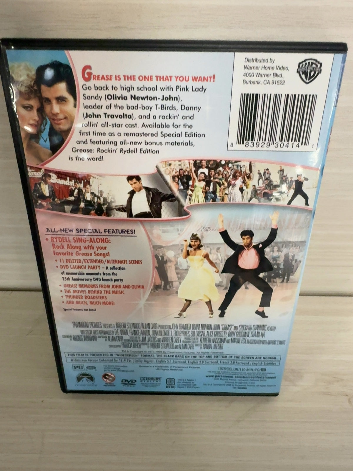 Grease (DVD, 1978) Standard Very Good John Travolta Warner Bros.
