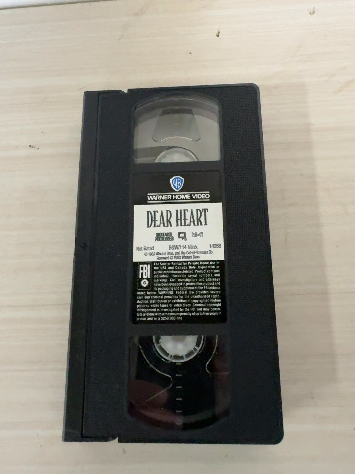 Dear Heart (VHS, 1964) Glenn Ford Geraldine Page Warner Home Video Very Good