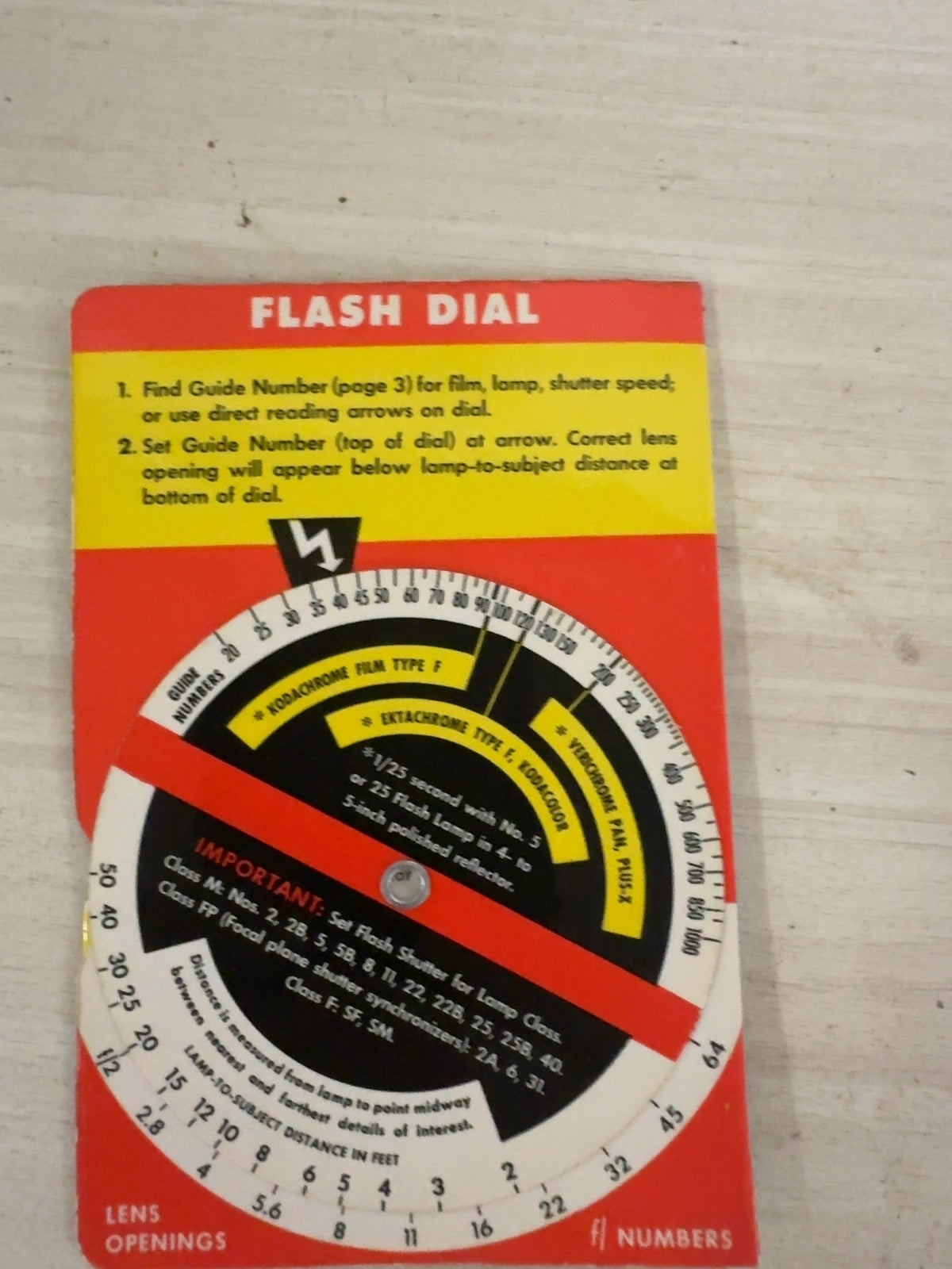 Vintage Kodak Kodaguide Snapshot Dial Exposure Calculator 1958 with Envelope