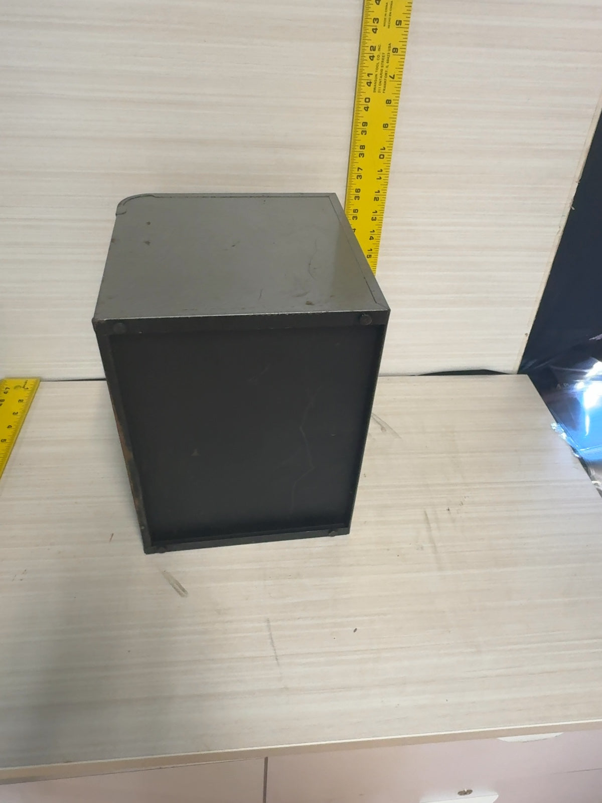 Vintage Metal Darkroom Photographic Paper Safe Light-Tight Storage Box