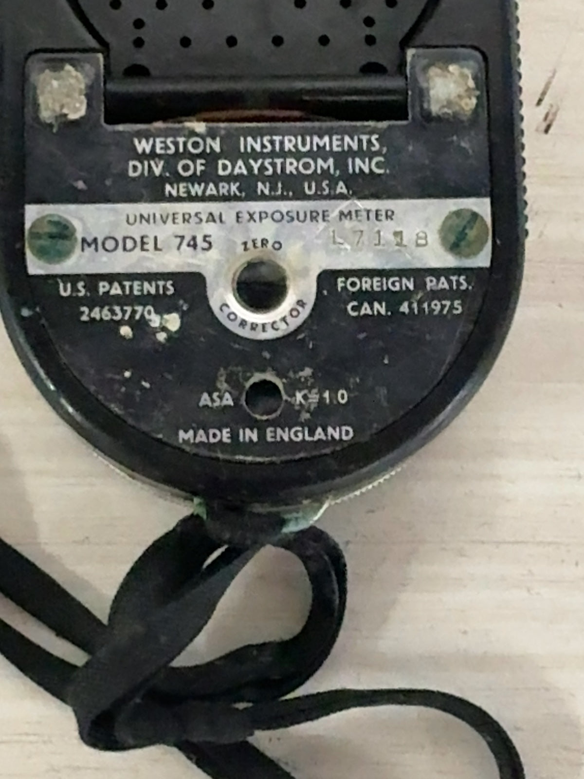 Weston Master IV Model 745 Universal Exposure Light Meter, Tested