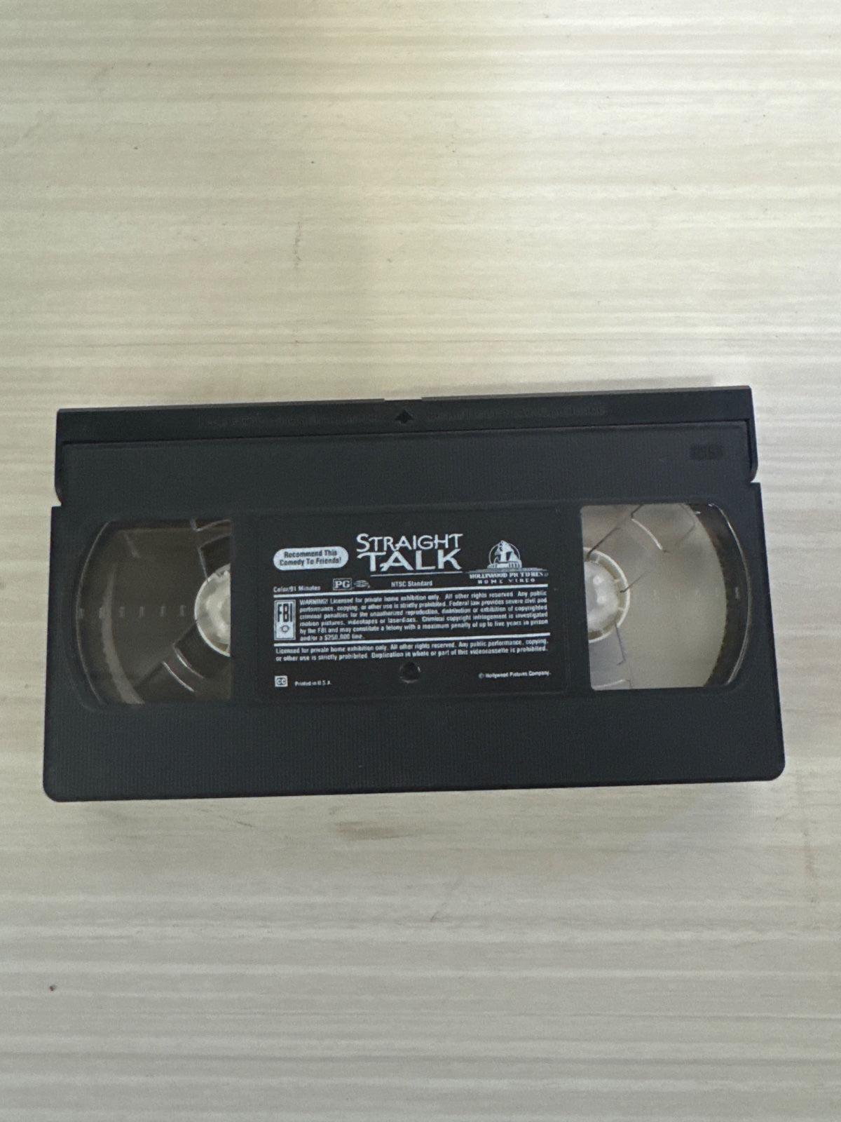 Straight Talk (VHS, 1992) Dolly Parton James Woods Buena Vista Acceptable