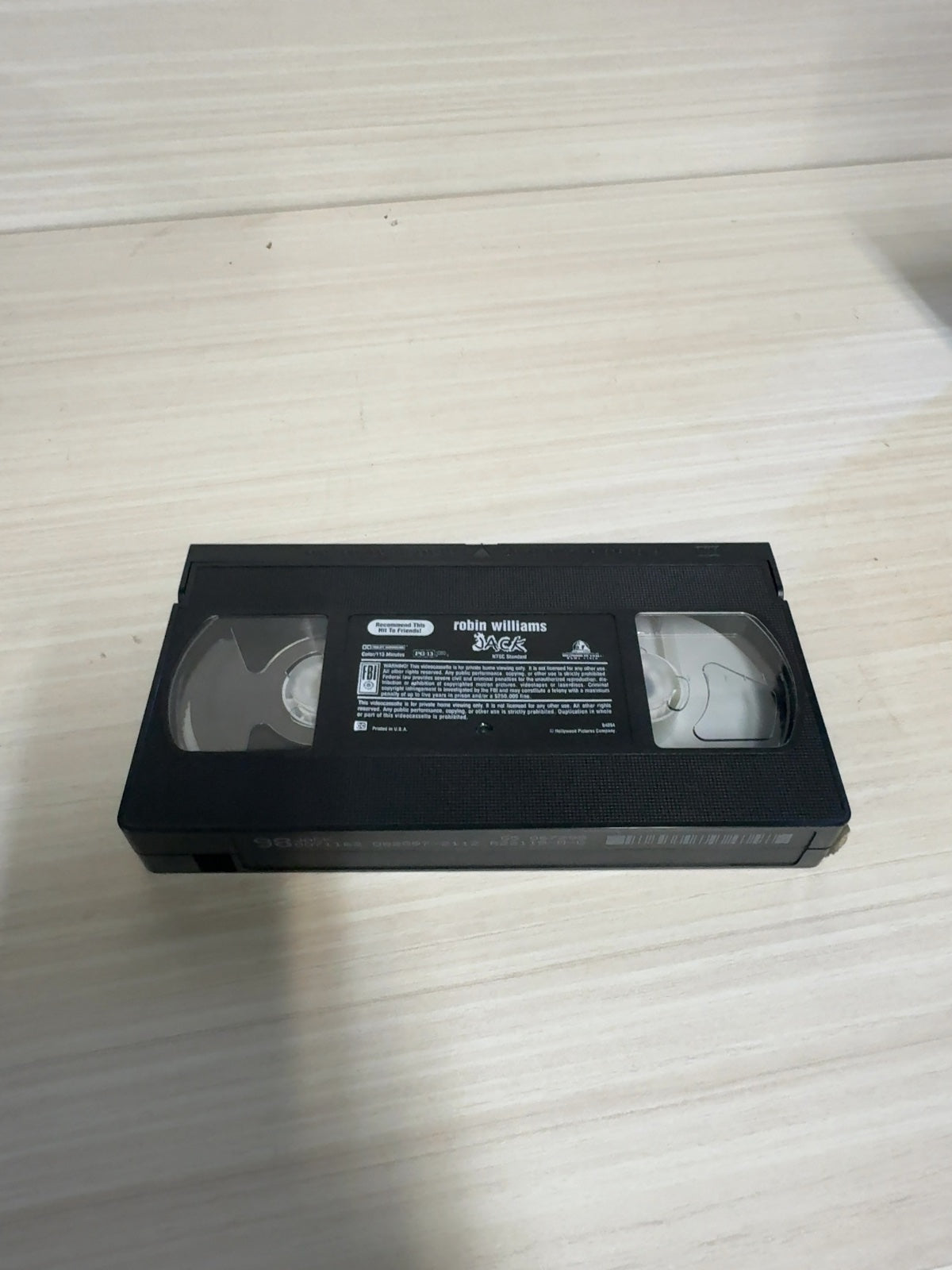 Jack (VHS, 1996) Robin Williams Diane Lane Paramount Pictures Very Good