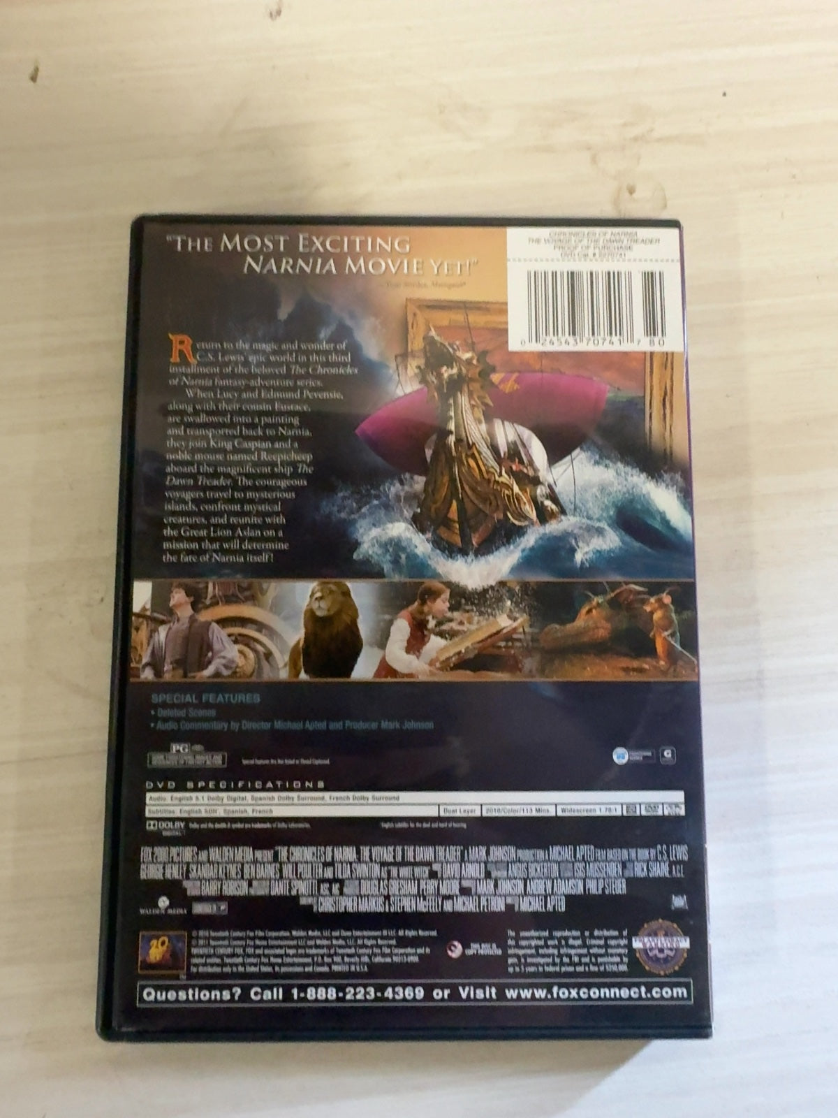 The Chronicles of Narnia: The Voyage of the Dawn Treader (DVD, 2010) Standard