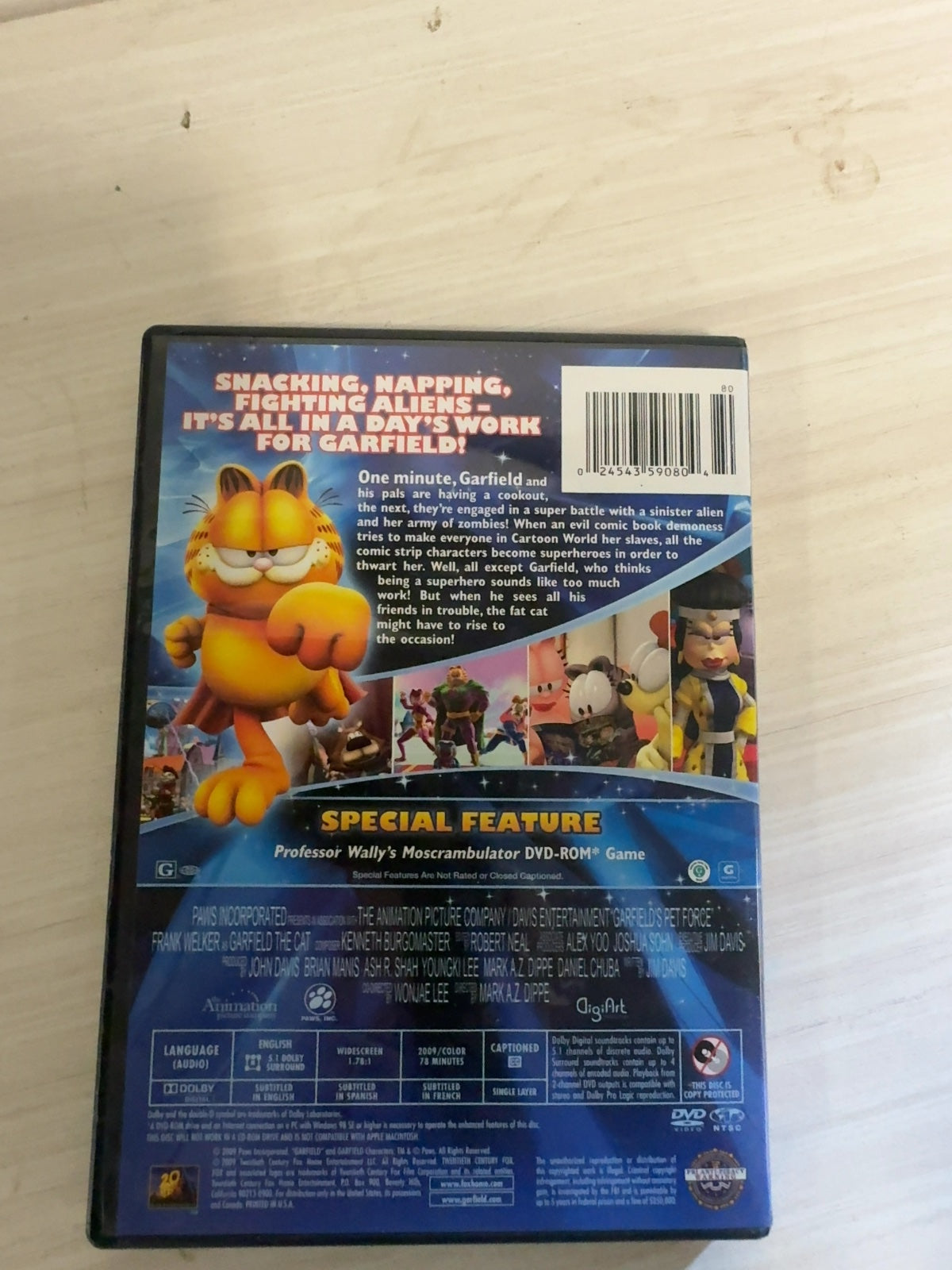 Garfield's Pet Force (DVD, 2009) Very Good 20th Century Fox