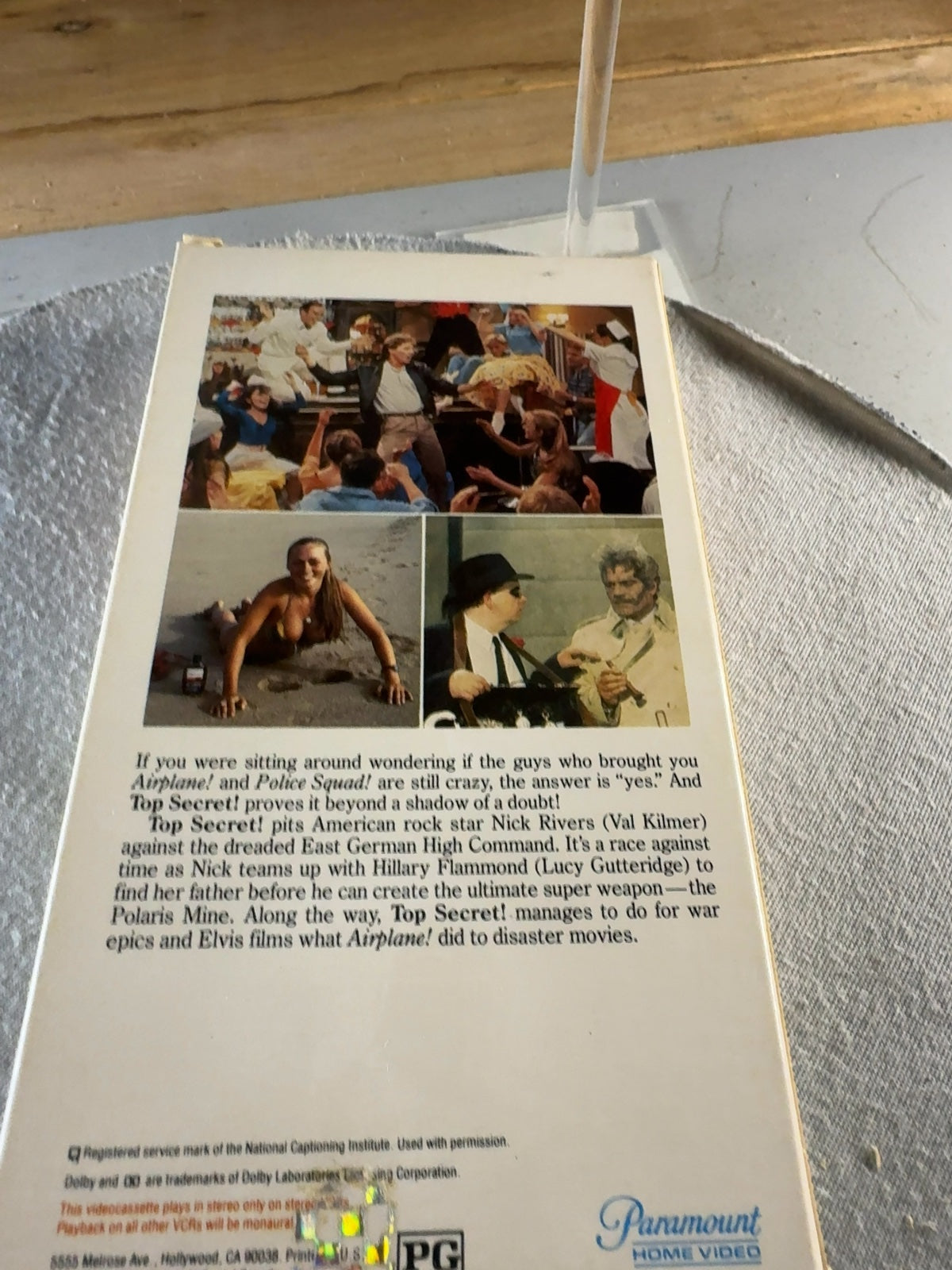 Top Secret! (VHS, 1984) Val Kilmer Paramount Home Video Very Good