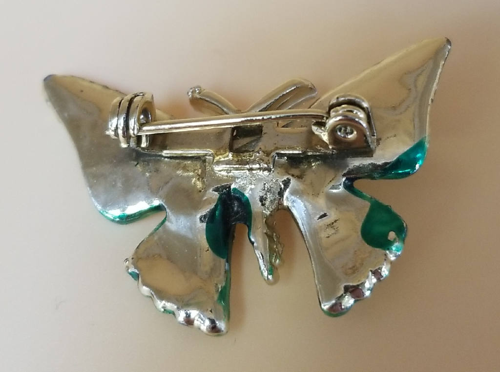 Stunning Colorful Butterfly Brooch Pin with Enamel Details