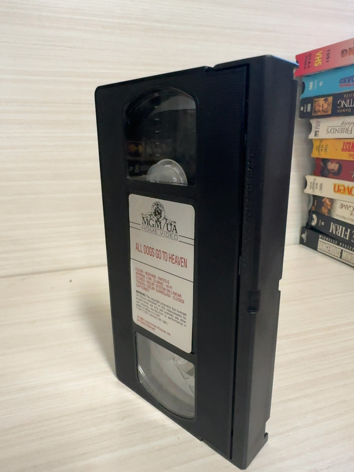 Original 1990 MGM/UA All Dogs Go To Heaven VHS Video