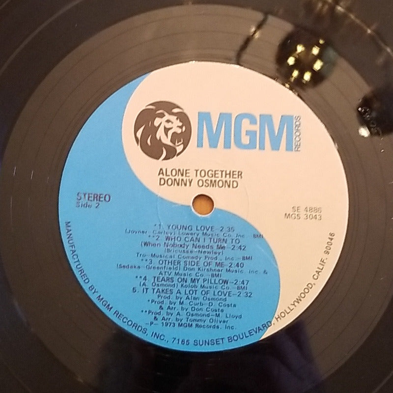 Donny Osmond - Alone Together (1973, MGM Records) VG/VG