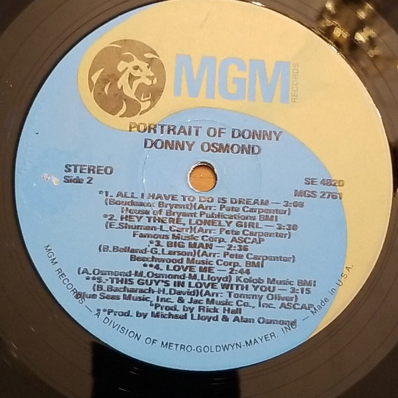 Donny Osmond - Portrait Of Donny (1972, MGM Records) VG/VG