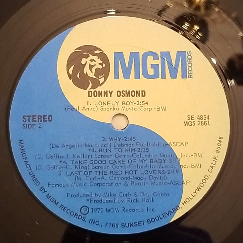 Donny Osmond - Too Young (1972, MGM Records) VG/VG