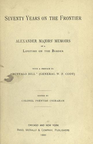 Seventy Years on the Frontier — cover