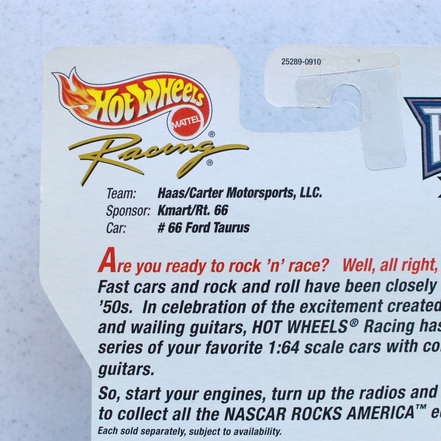 Lot of 5: Die-Cast Hot Wheels w/ Collectible Guitar  (Items 25282, 25283, 25284, 25289 and 25296)