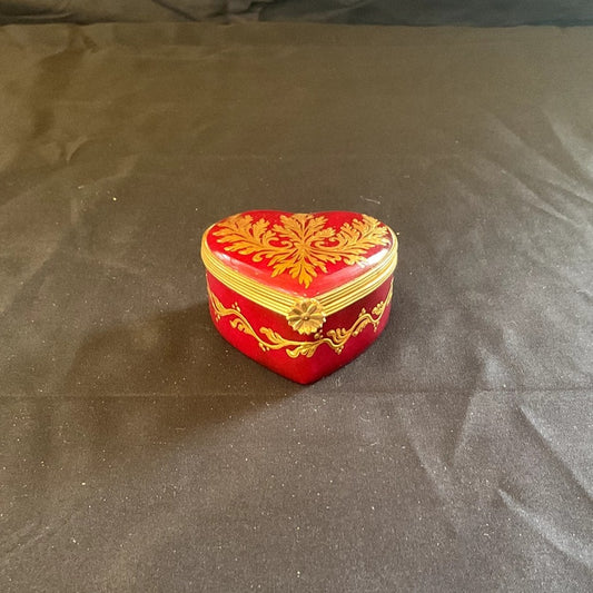 Antique Heart-Shaped Trinket Box