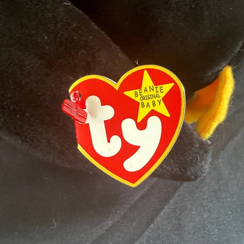 (Rare) Vintage TY Beanie Baby - "Baldy," 1996, Made w/ PVC Pellets