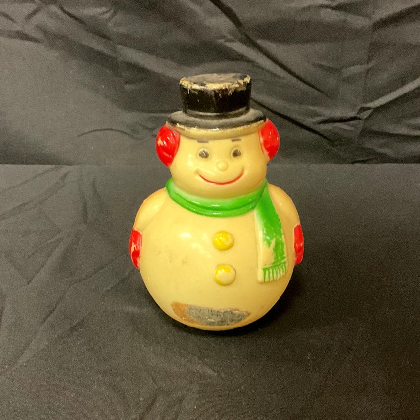 Vintage Roly Poly Snowman Musical Toy by Kiddie Products, Avon Mass