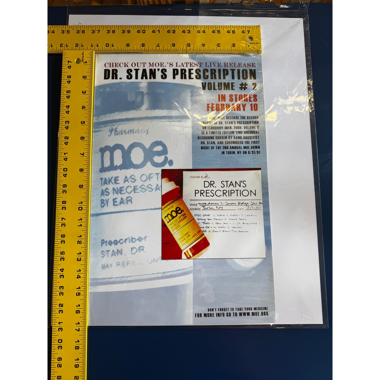 17.5" X 11"-Moe-Moe Down Festival-08-31-01-Turin, NY-Album Promo Poster
