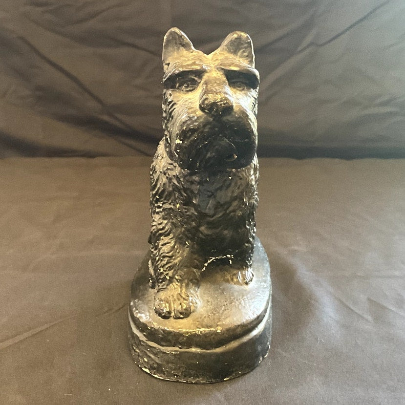 Vintage Plaster of Paris Scottie Dog Figurine