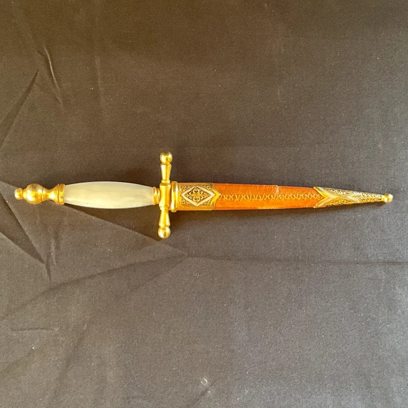 Vintage Mother of Pearl Handle Toledo Sword Letter Opener