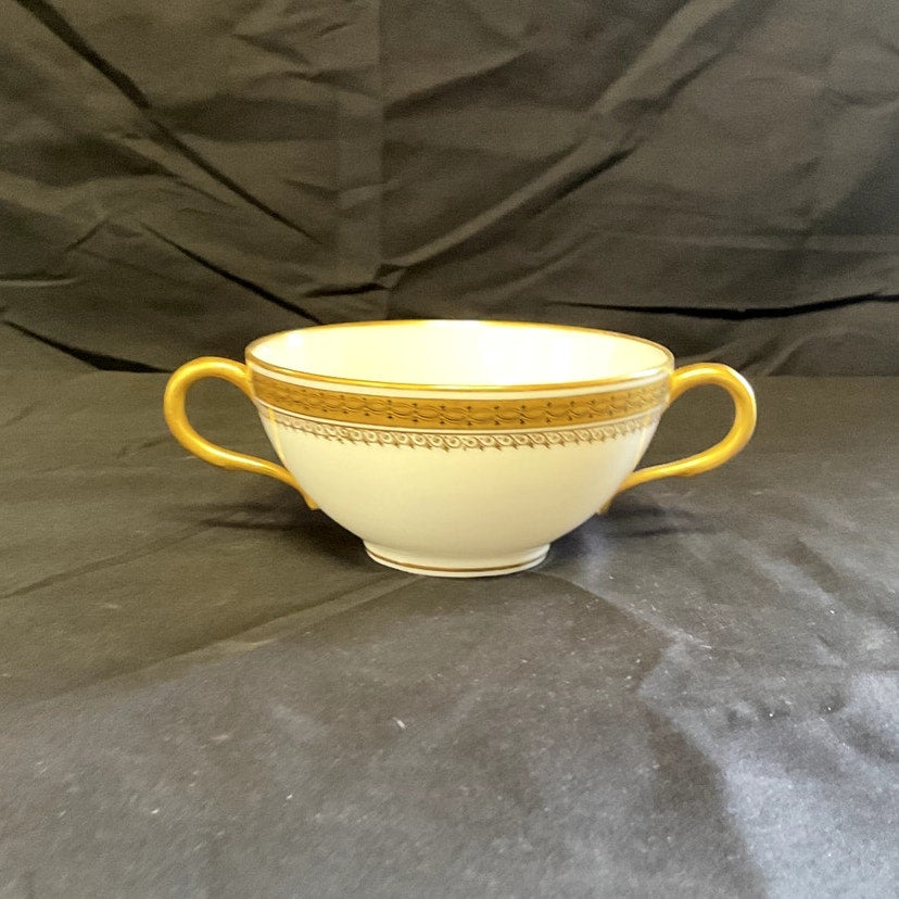 Wm Guering & Co. Limoges Gilded Bouillon Cup & Saucer circa 1900s