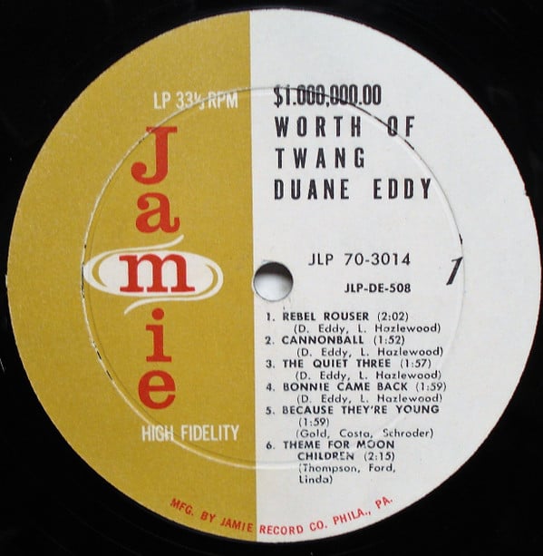 Duane Eddy And The Rebels : $1,000,000.00 Worth Of Twang (LP,Album,Mono)