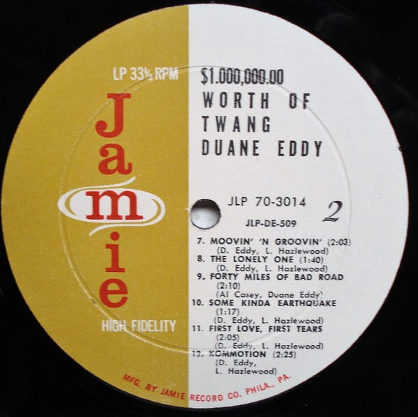 Duane Eddy And The Rebels : $1,000,000.00 Worth Of Twang (LP,Album,Mono)