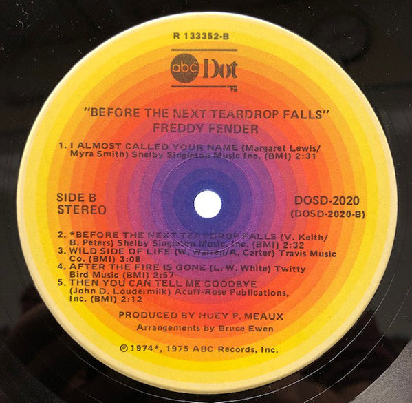 Freddy Fender (2) : Before The Next Teardrop Falls (LP,Album,Club Edition,Stereo)