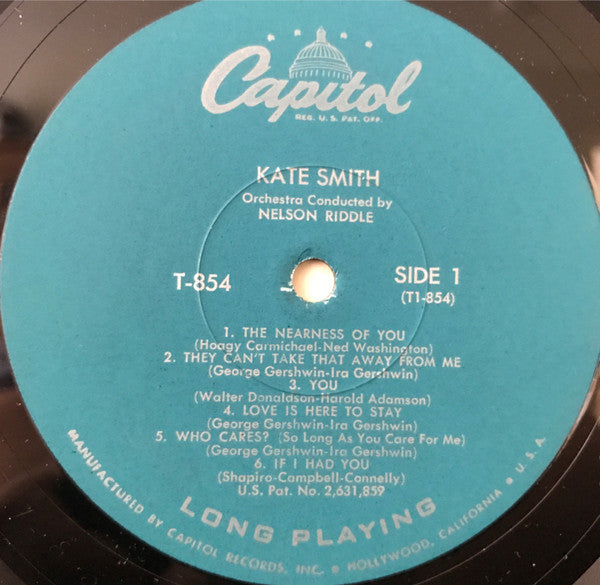 Kate Smith (2) : Kate Smith (LP,Album,Reissue,Mono)