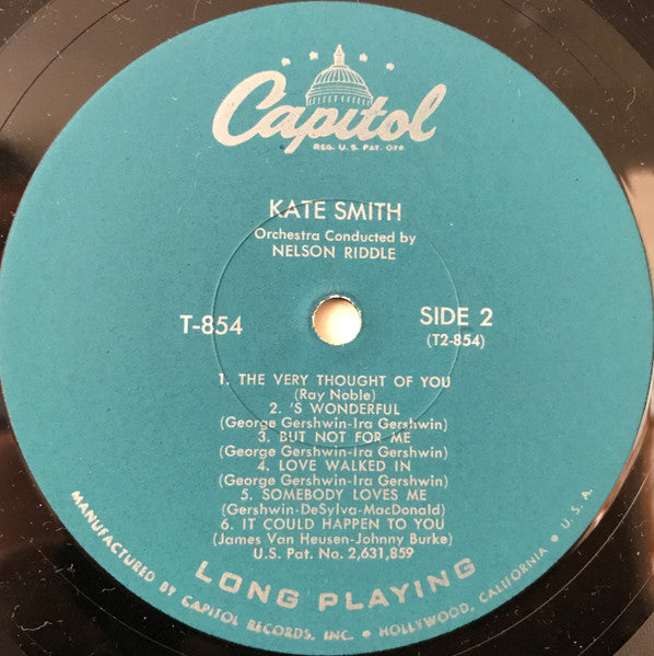 Kate Smith (2) : Kate Smith (LP,Album,Reissue,Mono)