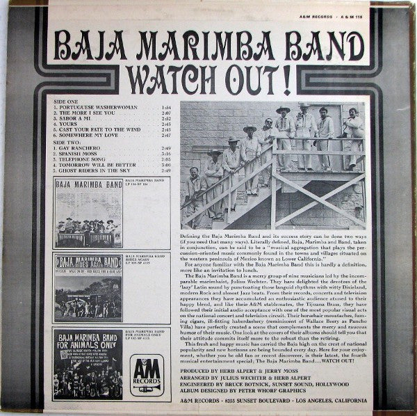 Baja Marimba Band : Watch Out! (LP,Album,Stereo)