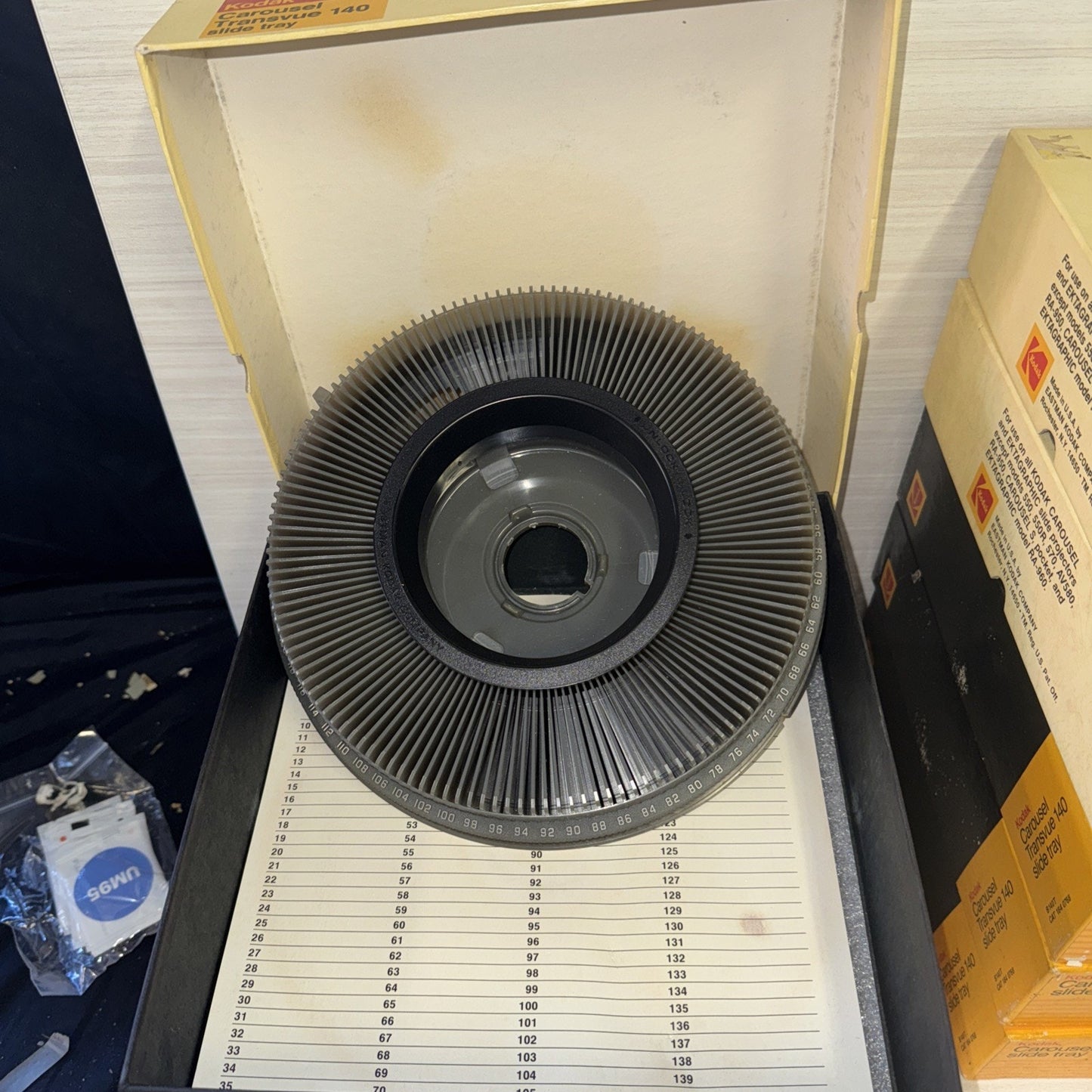 Lot Of 7 Kodak Carousel Transvue 140 And 1 Kmart 140 Slide Trays W/ Box