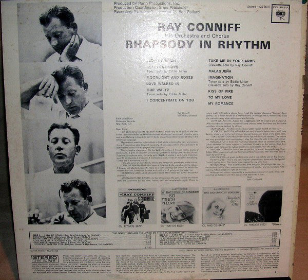 Ray Conniff And His Orchestra & Chorus : Rhapsody In Rhythm (LP,Album,Stereo)