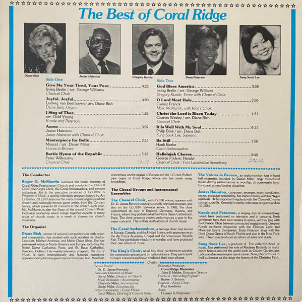 Coral Ridge Chancel Choir : The Best Of Coral Ridge (LP,Album)