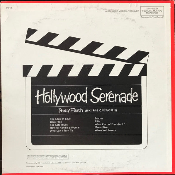Percy Faith & His Orchestra : Hollywood Serenade (LP,Compilation)