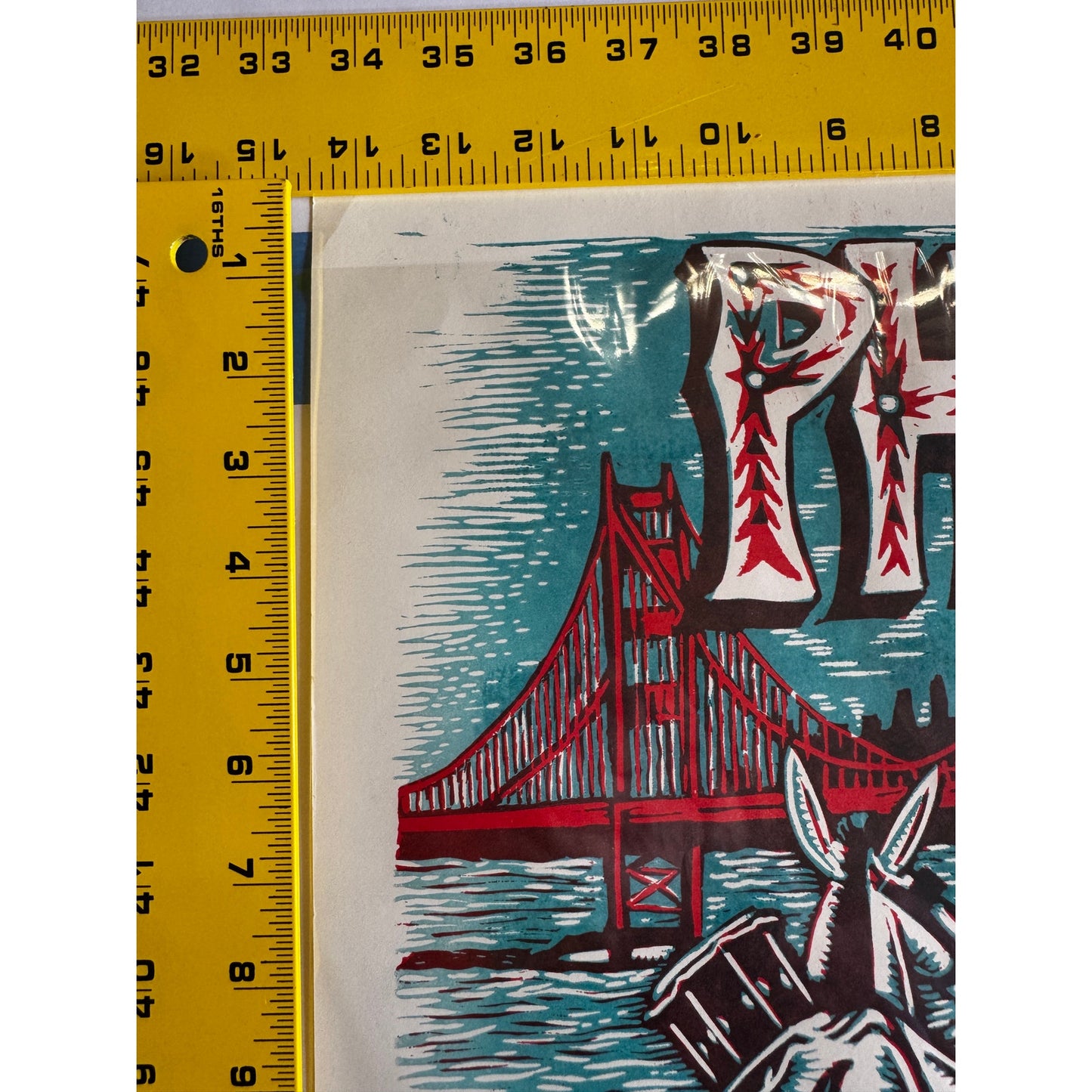 Phish Tour Poster – Pollock – Billy Graham Auditorium SF – Oct 27–29, 2014 – 25x14