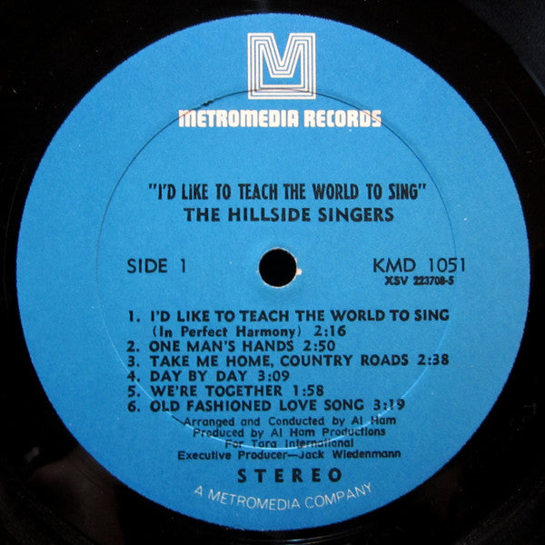 The Hillside Singers : I'd Like To Teach The World To Sing (LP,Album,Club Edition)