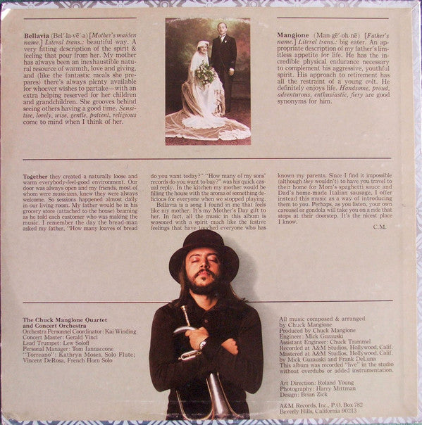 Chuck Mangione : Bellavia (LP,Album)