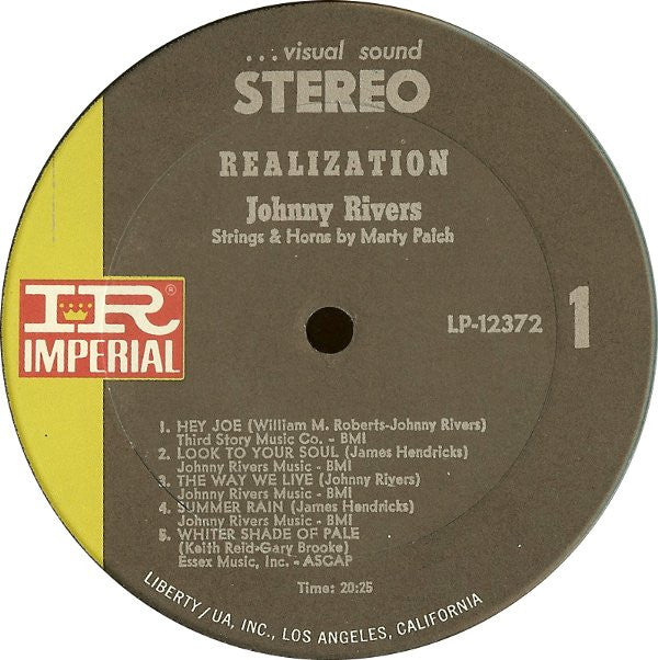 Johnny Rivers : Realization (LP,Album,Repress,Stereo)