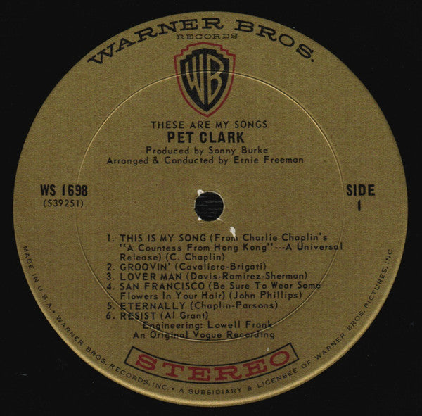 Petula Clark : These Are My Songs (LP,Album,Stereo)