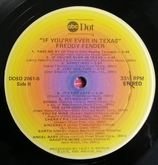 Freddy Fender (2) : If You're Ever In Texas (LP,Album)