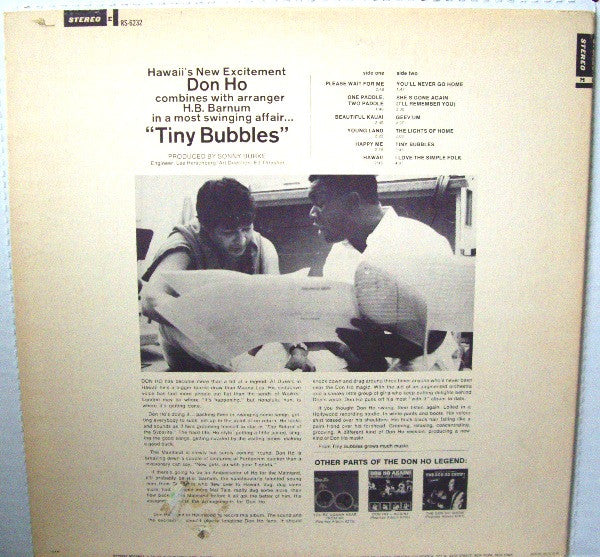 Don Ho : Tiny Bubbles (LP,Album,Stereo)