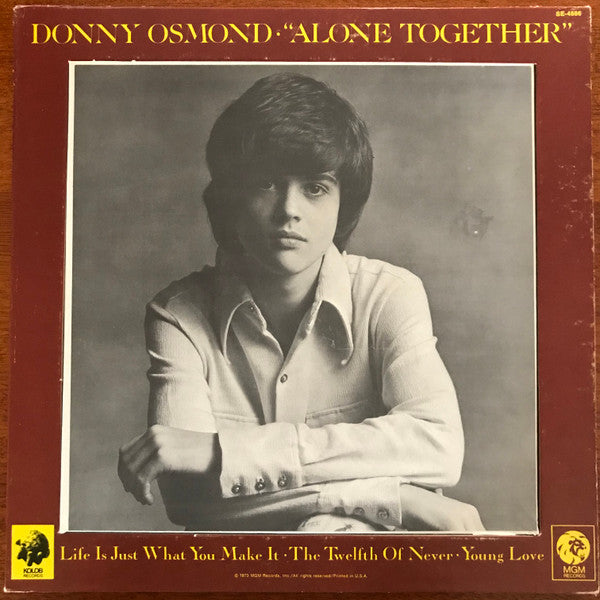 Donny Osmond : Alone Together (LP, Album, San)