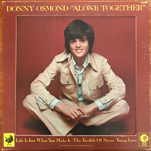 Donny Osmond : Alone Together (LP, Album, San)