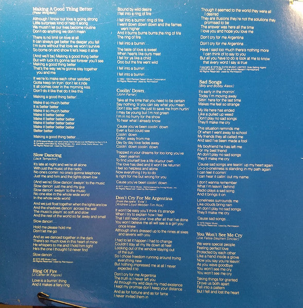Olivia Newton-John : Making A Good Thing Better (LP,Album,Reissue)