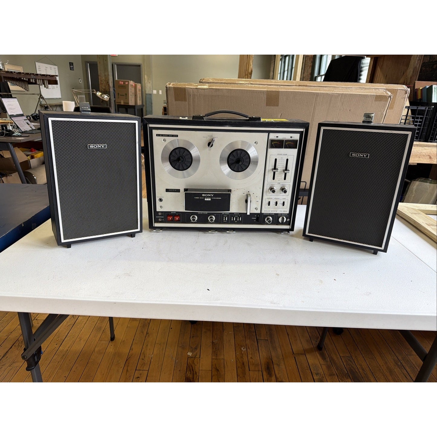 Sony TC‑353 Reel to Reel Tape Player Recorder No Power Cord Untested for Repairtion Candidate