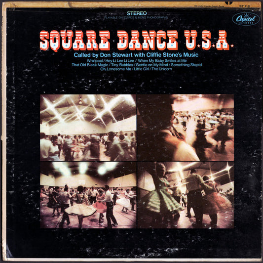 Don Stewart (12) With Cliffie Stone's Music : Square Dance U.S.A. (LP,Album,Stereo)