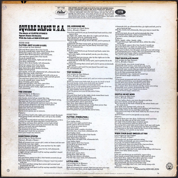 Don Stewart (12) With Cliffie Stone's Music : Square Dance U.S.A. (LP,Album,Stereo)