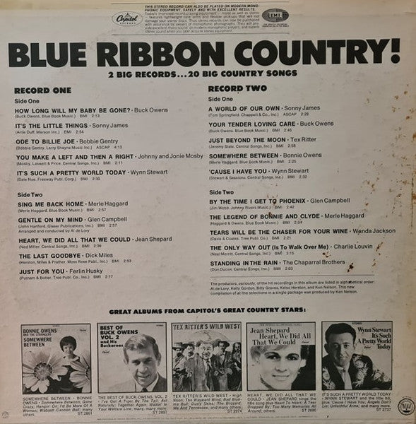 Various : Blue Ribbon Country! (LP,Compilation,Stereo)