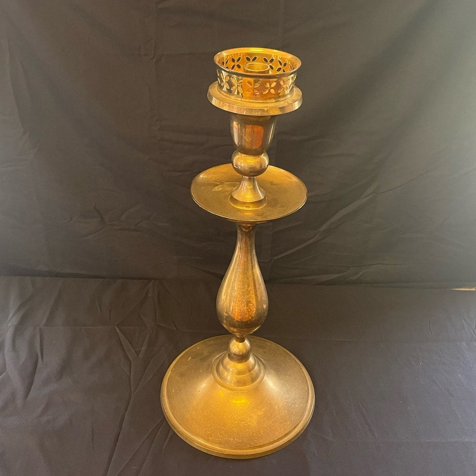 Vintage Tall Brass Candlestick